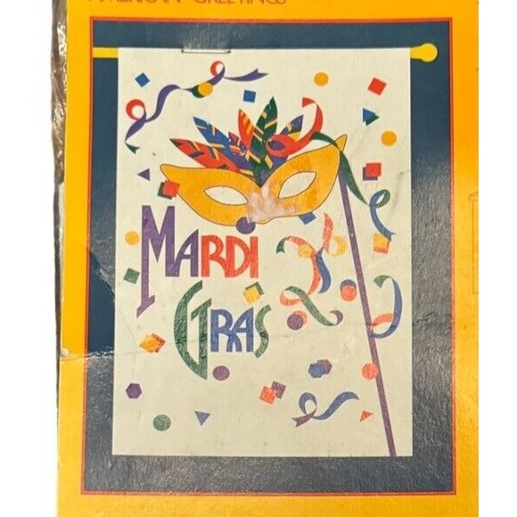 American Greetings Other - New Mardi Gras Party Full Size Flag New Orleans Louisiana Green Yellow
